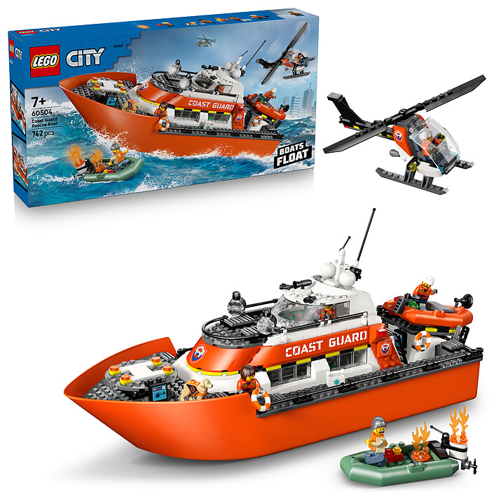 Review LEGO City 60504 The Rescue Boat and the Coast Guard Helicopter