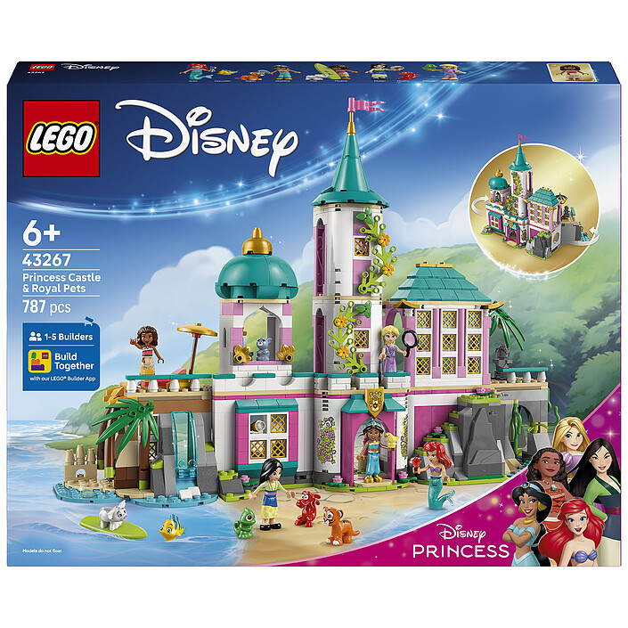 LEGO Disney Princess 43267 El Castillo de las Princesas y los Animales Reales