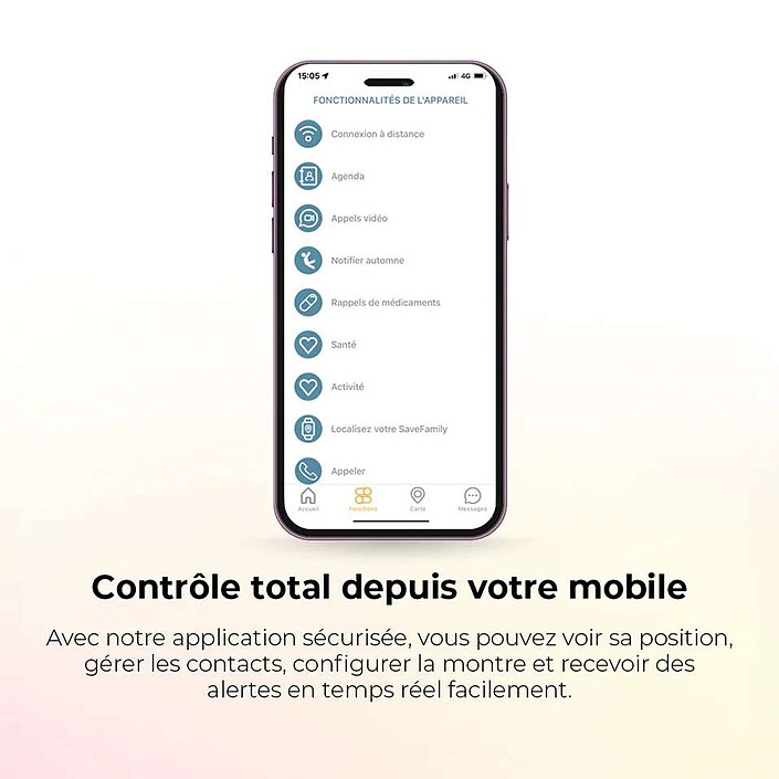 SaveFamily SaveWatch Plus GPS Enfant - Noir / Black is Black pas cher