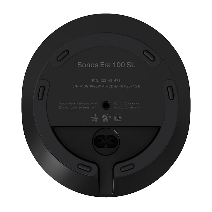 SONOS Pack de 2 Era 100 SL Noir pas cher