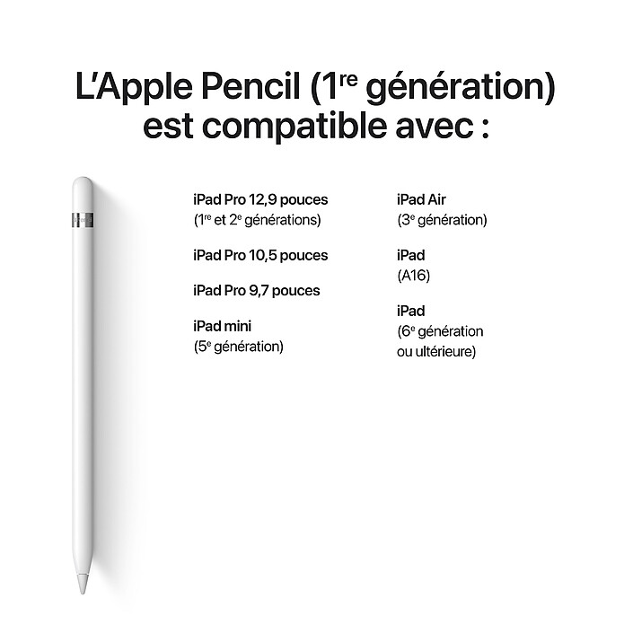 Avis Apple Pencil 1re génération (MYQW3ZM/A)