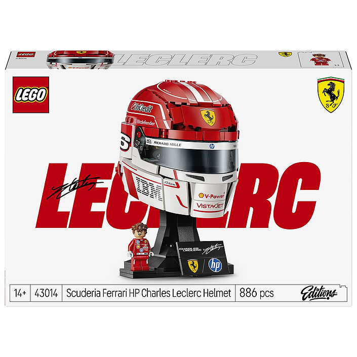 LEGO Editions 43014 Scuderia Ferrari HP Casque de Charles Leclerc