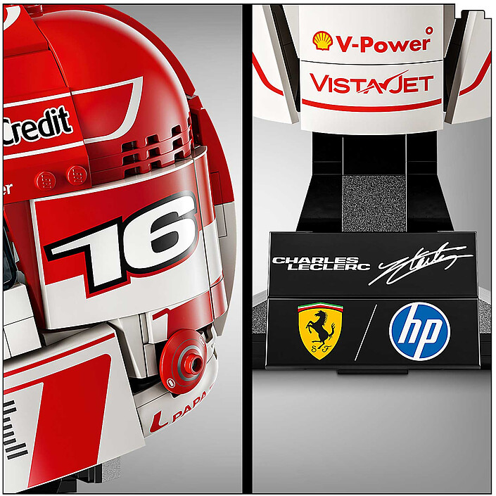 LEGO Editions 43014 Scuderia Ferrari HP Casque de Charles Leclerc pas cher