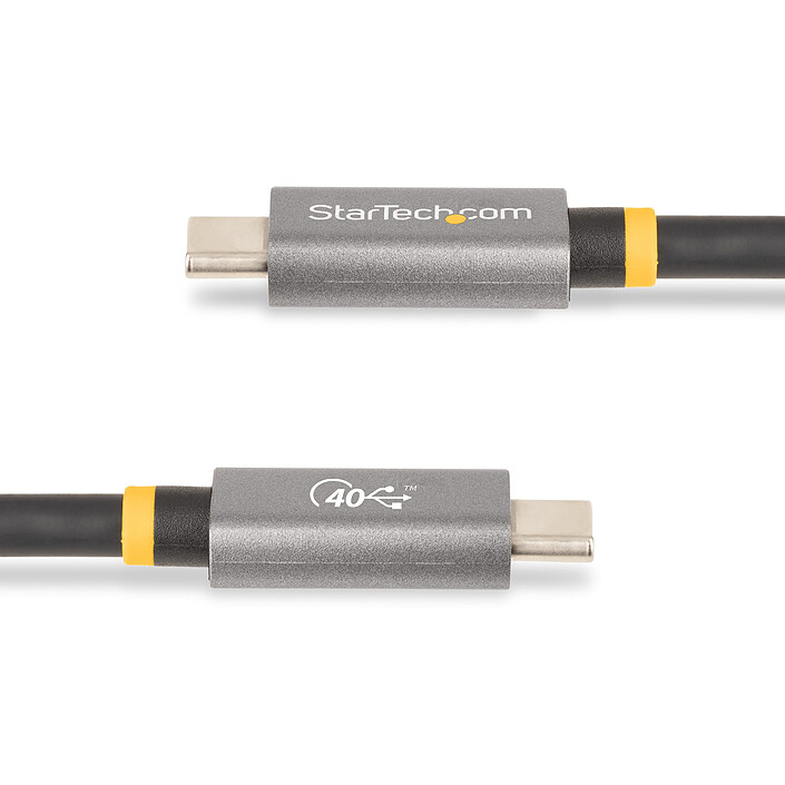 Acheter StarTech.com Câble USB4, USB-C, 40 Gbps 8K 120Hz/4K 240Hz, ThunderBolt 4/3 avec Power Delivery 100W - M/M - 1 m