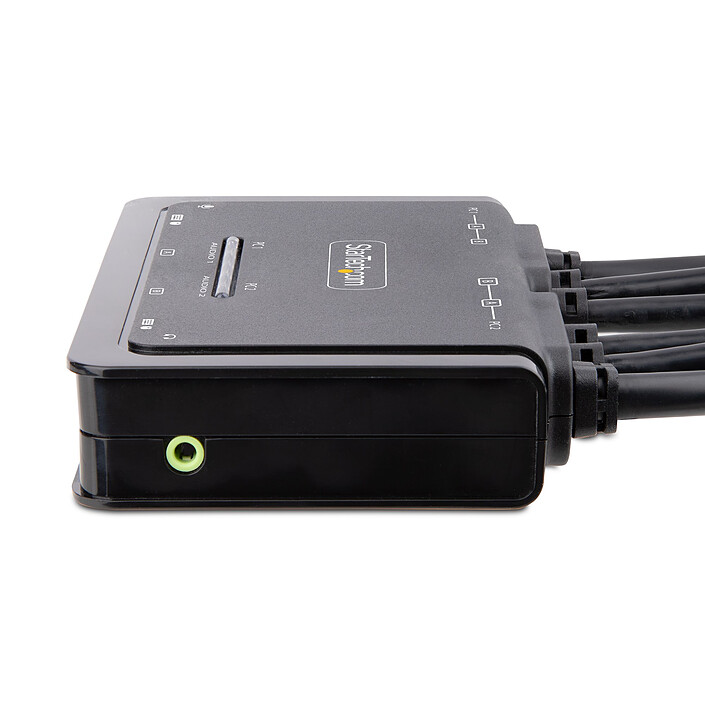 StarTech.com KVM Switch USB-A DisplyPort 2 ports 4K 60Hz avec Hub 2 ports USB 2.0 pas cher