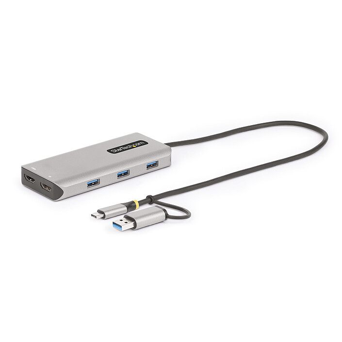 StarTech.com Adaptateur multiport USB-C avec Dual HDMI - Hub USB 3 ports (167B)