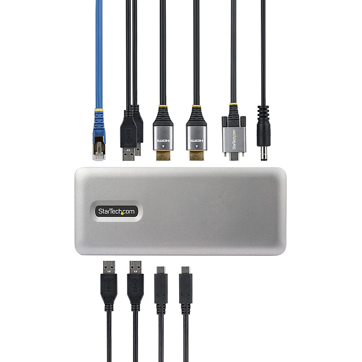Avis StarTech.com Station Accueil USB-C 3.1 Double Ecran HDMI 4K 60 Hz - RJ45 - Hub 4x USB-A + 3x USB-C et Power Delivery 100W