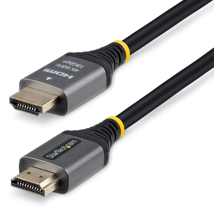 StarTech.com Cable HDMI 2.0 de alta velocidad certificado 18Gbps 4K 60Hz de 1.5 m