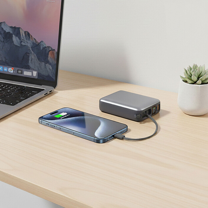 Opiniones sobre Akashi Batería Externa Cable 22.5W 20000 mAh