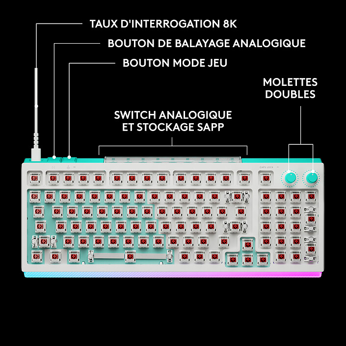 Logitech G G512 X 98 (Blanc) pas cher