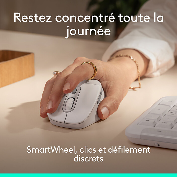 Logitech Signature Comfort Plus M850 L (Blanc) pas cher