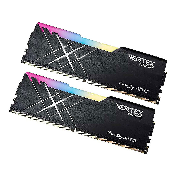 Kingsman Gaming Kit DDR5 Vertex RGB 32 Go (2x 16 Go) 6000 MHz CL38 Noir (Bulk)