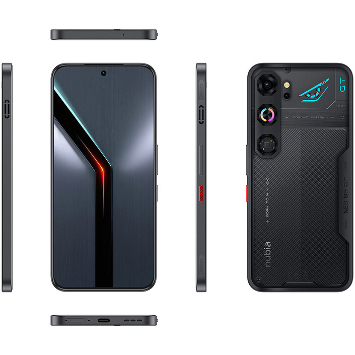 ZTE Nubia Neo 5 GT 5G Phantom Black Gaming Back Cover (12 Go / 256 Go) pas cher