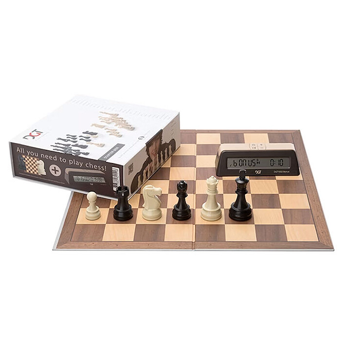 DGT Coffret de démarrage d'échecs Marron