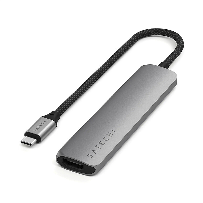 SATECHI Multiports USB-C Slim 6-en-1 (Gris)