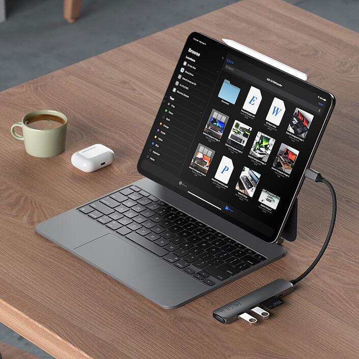 SATECHI Multiports USB-C Slim 6-en-1 (Gris) pas cher
