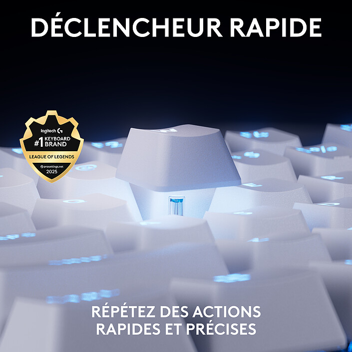 Avis Logitech G Pro X TKL Rapid Linear (Blanc)
