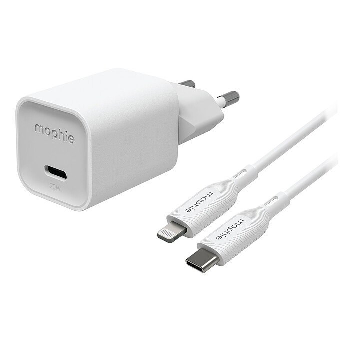 Mophie USB-C GaN Wall Adapter 20W + Câble