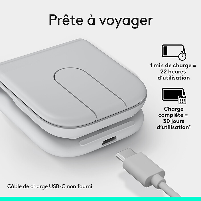 Logitech Mobi Fold (Blanc Cassé) pas cher