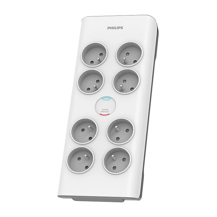 Philips multiprise parasurtenseur (8 prises secteur)
