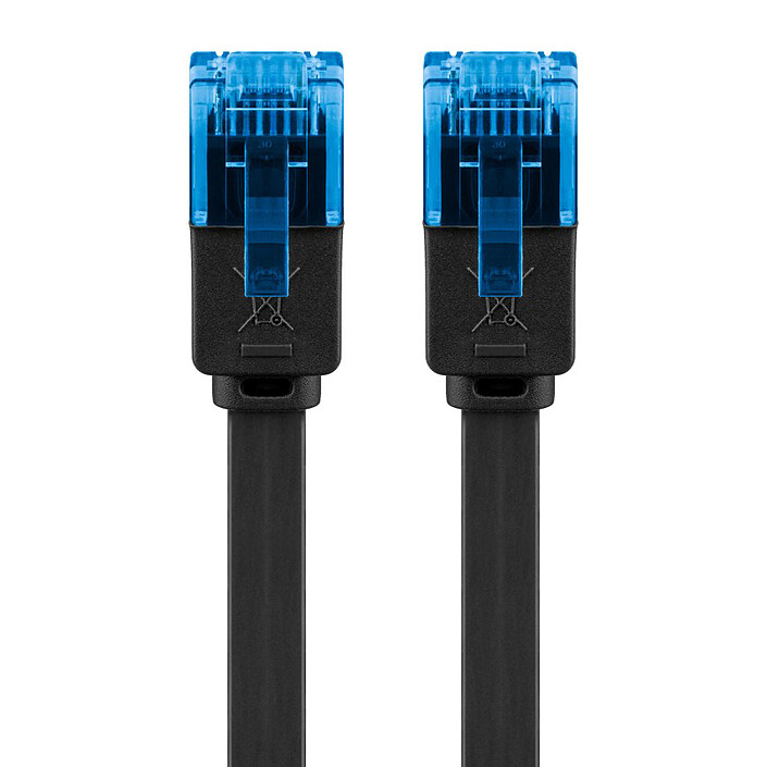 Avis Goobay Câble RJ45 Plat Cat 6a U/UTP 2 m (Noir)