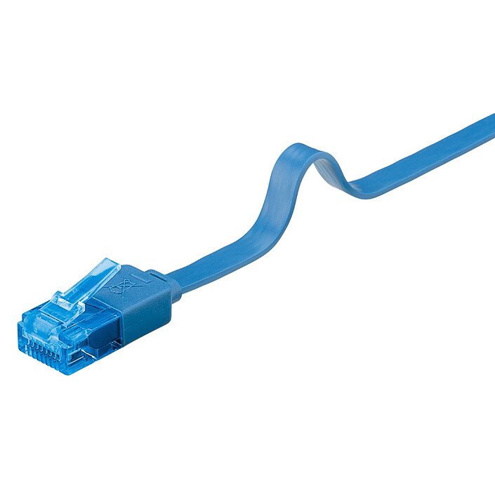 Acheter Goobay Câble RJ45 Plat Cat 6a U/UTP 0.5 m (Bleu)