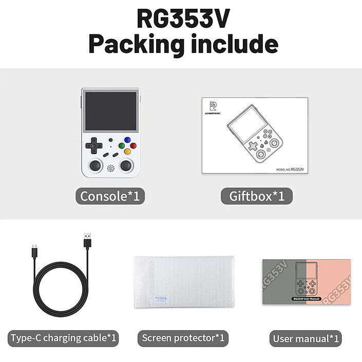 Avis Anbernic RG353V 64 GB (Blanc)