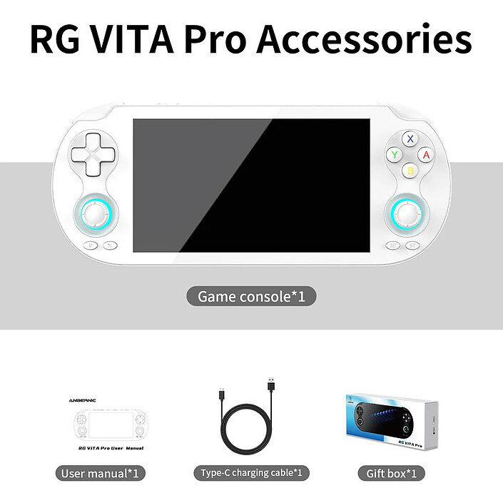 Avis Anbernic RG vita Pro 128 GB (Blanc)
