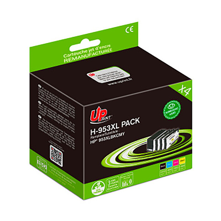 UPrint H-953XLY Confezione da 4 cartucce compatibili HP 953XL (CMJN)