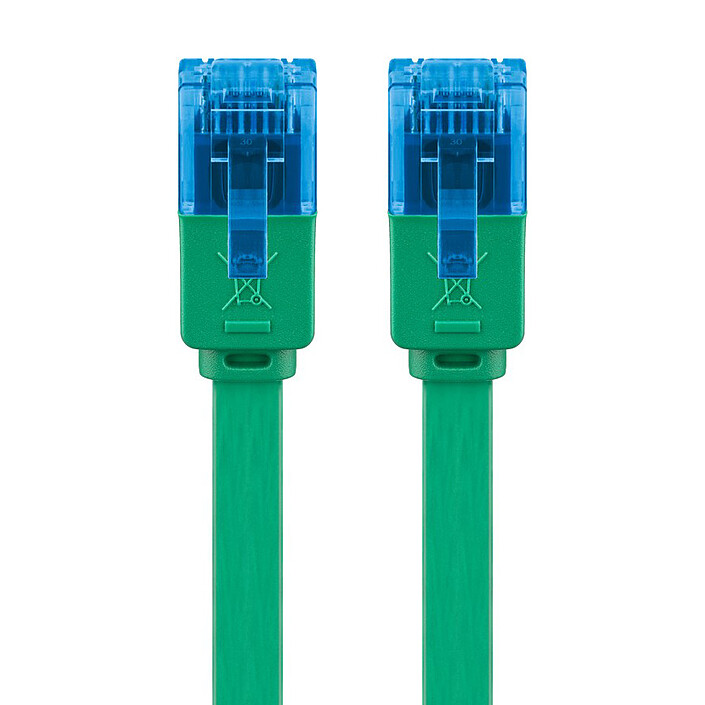 Avis Goobay Câble RJ45 Plat Cat 6a U/UTP 2 m (Vert)