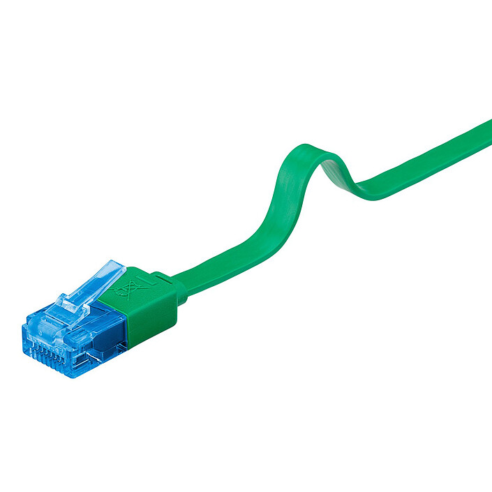 Acheter Goobay Câble RJ45 Plat Cat 6a U/UTP 2 m (Vert)