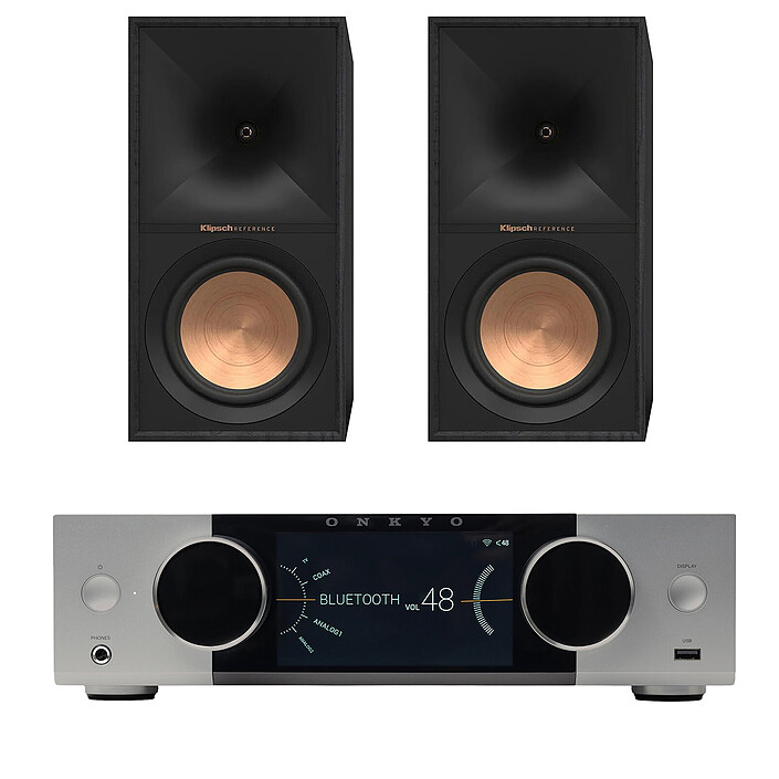 Onkyo Muse Y-40 Argent + Klipsch R-60M