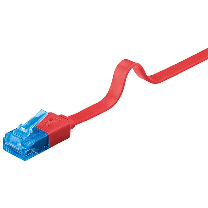 Acheter Goobay Câble RJ45 Plat Cat 6a U/UTP 1 m (Rouge)