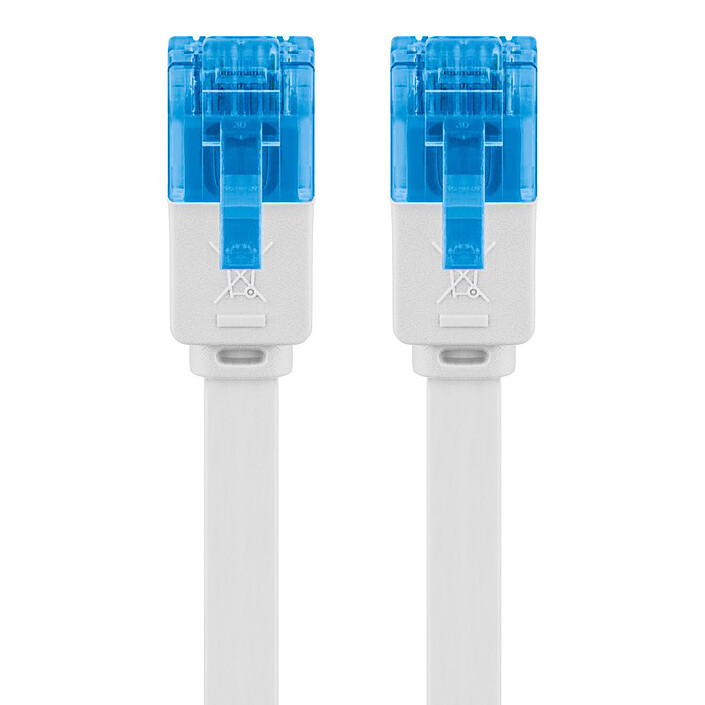 Review Goobay Flat RJ45 Cable Cat 6a U/UTP 1 m (White)
