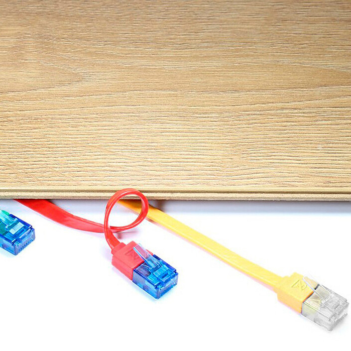 cheap Goobay Flat RJ45 Cable Cat 6a U/UTP 1 m (White)