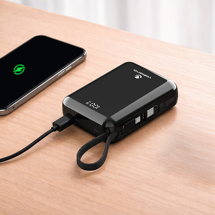 Review Volkano Solace Series 20 000 mAh with built-in USB-C and Lightning cables (Black)