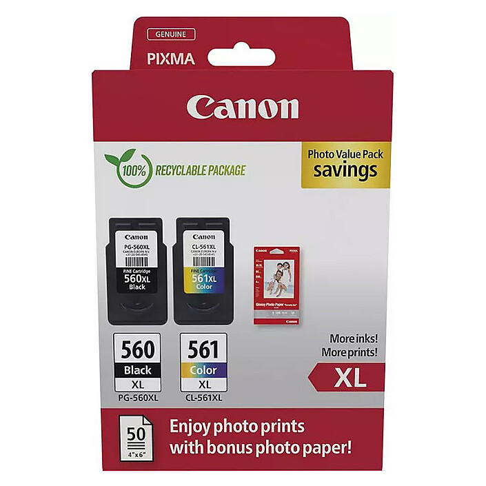 Canon PG-560XL + CL-561XL - Multipack (Negro y Color)