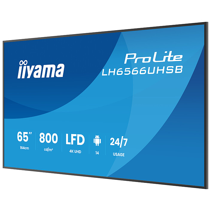 Avis iiyama 65" LED - ProLite LH6566UHSB-B1AG