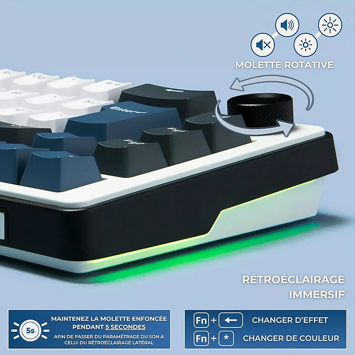 The G-Lab Keyz Elite 200 (Blanc/Noir) pas cher