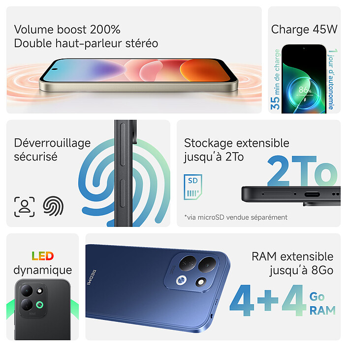 Acheter Xiaomi Redmi 17 5G Bleu (4 Go / 128 Go)