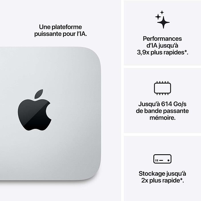 Nota Apple Mac Studio M5 Max 36 Go/512 Go (MHL64ZD/A)