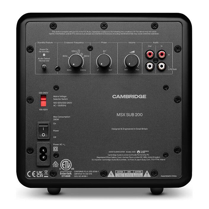 cheap Cambridge Audio MSX Sub 200 Black