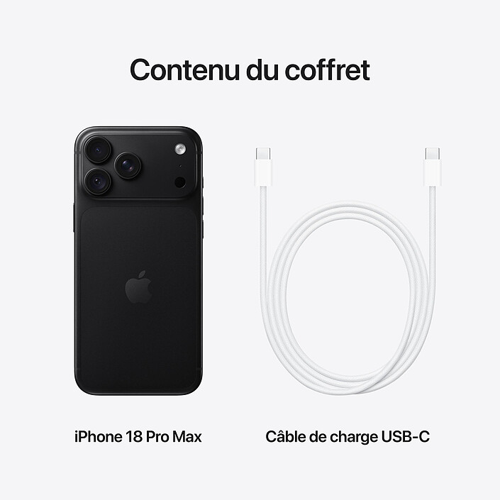 Apple iPhone 18 Pro Max 2 To Noir pas cher
