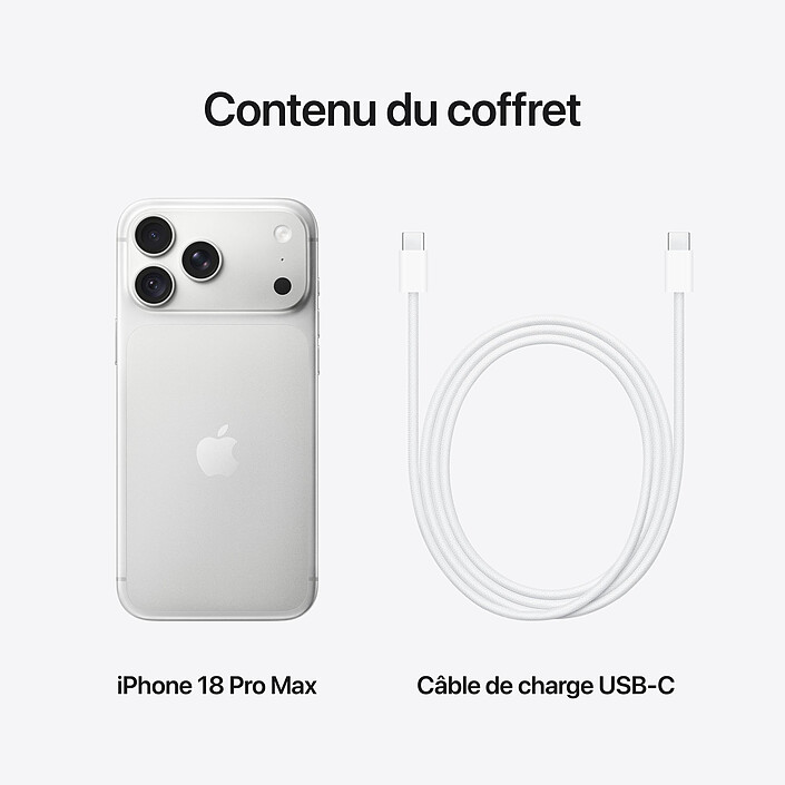 Apple iPhone 18 Pro Max 1 To Argent pas cher
