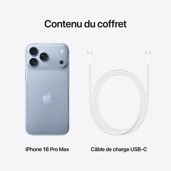 Apple iPhone 18 Pro Max 256 Go Glacier pas cher