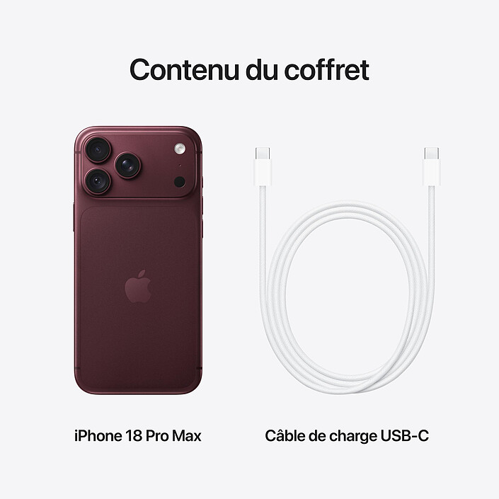 Apple iPhone 18 Pro Max 256 Go Bordeaux pas cher
