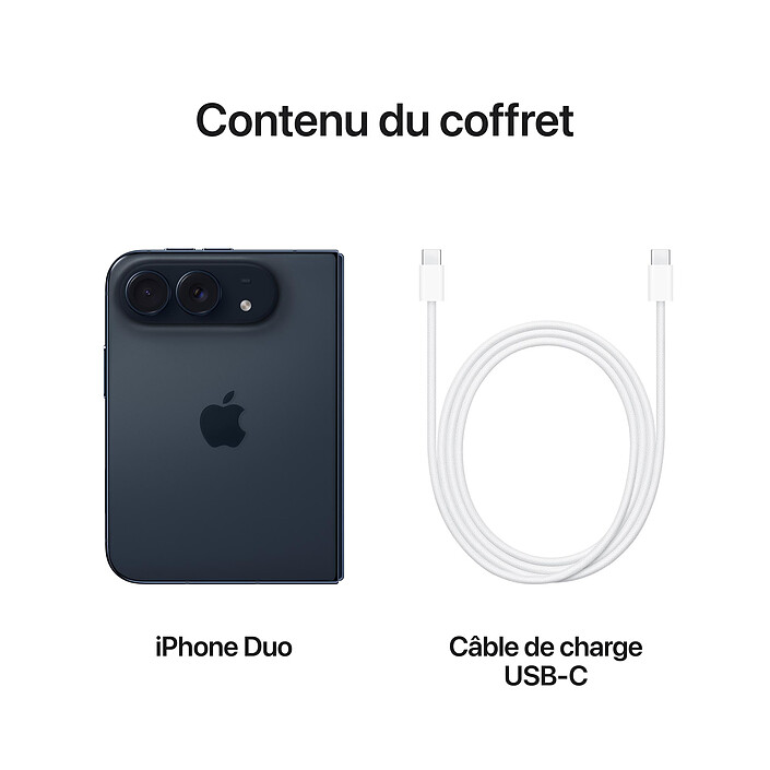 Apple iPhone Duo 1 To Ciel nocturne pas cher