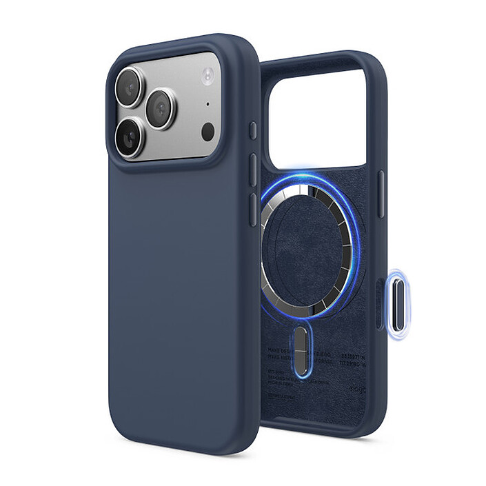 Elago Coque en silicone pour iPhone 17/18 Pro Max Jean Indigo