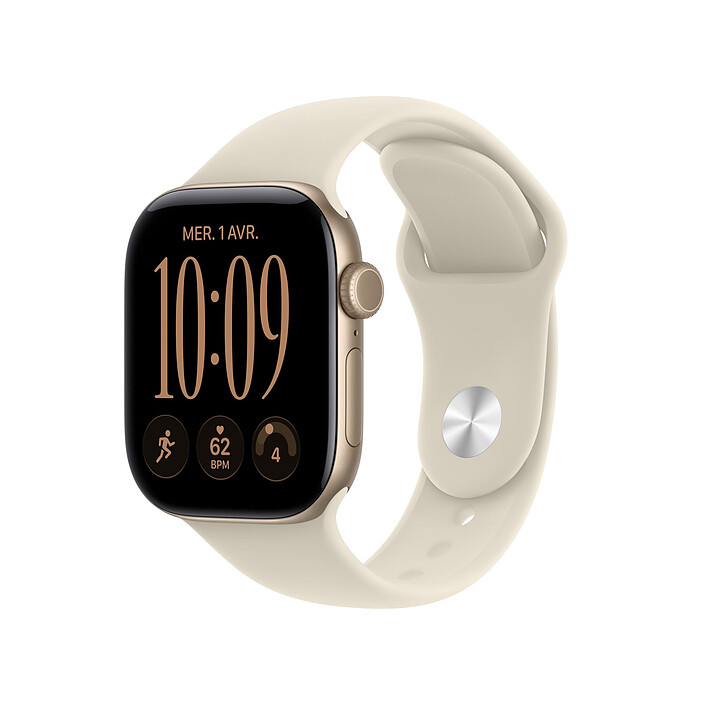 Apple Watch Series 12 GPS 42 mm Aluminium Or clair Bracelet Sport Sable M/L