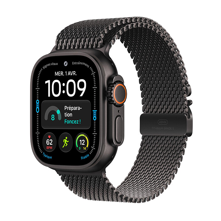 Apple Watch Ultra 4 GPS + Cellular 49 mm Titanio negro Correa milanesa de titanio negro S
